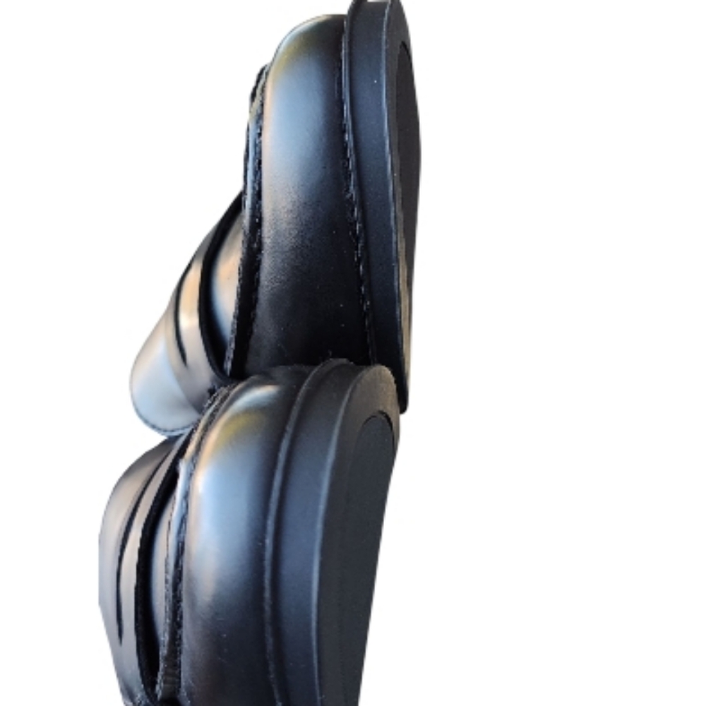 A.N.A. 'Luella' Black Faux Leather Penny Loafers Size 9 - Picture 6 of 10